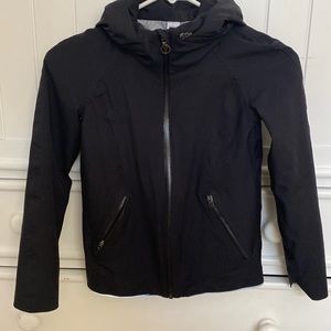 Ivivva black lined rain jacket size 7. NWOT